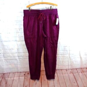 Terra Sky Womans,Soft Cotton Burgundy Jogging Pants sz 14 NWT
